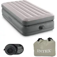 Intex 64162ND TWIN COMFORT ELEVATED AIRBED Uppblåsbar säng (L x B x H) 191 x 99 x 51 cm Beige, Brun