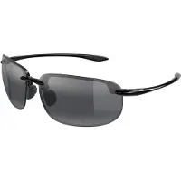 Maui jim - Solglasögon - Ho'Okipa XLarge Neutral Grey Black för Unisex - Svart