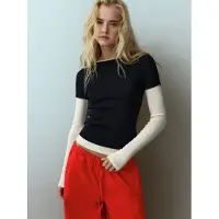 Pull&Bear T-shirt svart / vit