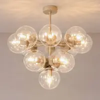 Domiluce Taklampa Zumba , dimbar, Creme / bärnsten, Vardagsrum / matsal, Metall, Modern, Taklampa