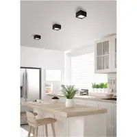 HELESTRA LED taklampa Kari, dimbar, Svart, Vardagsrum / matsal, Metall, Modern, LED-taklampa