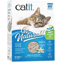 Catit Kattsand Go Natural Pea Husk 6,4 kg (starkt klumpande) vanilj med deodorant, med ärtskal