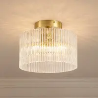 LUCANDE Taklampa Meritt , dimbar, Genomskinlig / transpare, Vardagsrum / matsal, Glas, Modern, Taklampa
