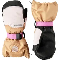 Hestra - Skidhandskar barn - Baby Zip Mitt New Baby Pink/Sand för Unisex - Barnstorlek 3 - Rosa