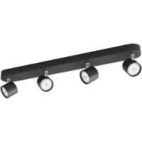 Philips Star tak-/väggspotlight 4 x, Utanpåliggande spotlight, LED, 2700 K, 2000 LM, 220-240 V, Svart