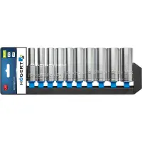 Högert Hylsnyckelsats HT1A888; 10-24 mm; 10 st.