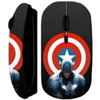 MANIACASE Souris Sans Fil Captain America Noir