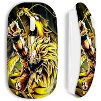 MANIACASE Souris sans fil blanche Son Goku Super Saiyan SSJ3 - Attaque point Dragon