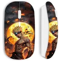 MANIACASE Souris sans fil blanche dark naruto lune 3D - - Souris - Sans fil - 3D