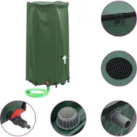vidaXL Vattentank med kran vikbar 100 L PVC
