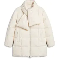 Calvin Klein Jeans Quilted Down Puffer Coat With Scarf