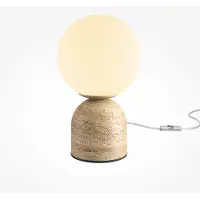 Maytoni Bordslampa Tavo, Creme / bärnsten, Sovrum, Glas, Modern, Bordslampa