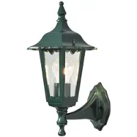 Konstsmide Vägglampa utomhus FIRENZE, Grön, Glas, Lantlig / rustik, Utomhusvägglampa