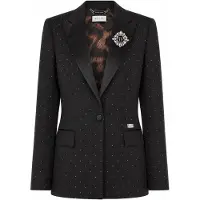 Philipp Plein Boyfriend Fit Blazer Crystal Strass