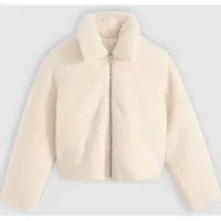 Levi's för kvinnor. 007UM-0000 Daly Sherpa-jacka beige (L), Casual, Polyester
