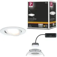 Paulmann 93876 Coin Slim LED-inbyggnadsbelysning LED LED fast installerad 6 W Matt vit