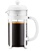 Bodum JAVA, Fransk press, 1 l, Transparent, Vit, Glas, Rostfritt stål