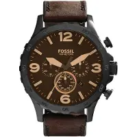 Fossil Klocka - - Nate JR1487 - Brun Läder - Kvarts - Analog