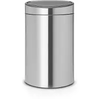 Brabantia Touch Bin - Soptunna - fliplock - 33 L - handtag - sopsortering - rostfritt stål, plast - matt stål