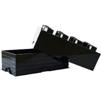 LEGO Förvaringslåda - 8 Knoppar - 50x25x18 - Svart - - One Size - Låda