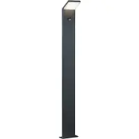 TRIO Lighting LED-sensorväglampa PEARL Höjd 100 cm antracit Metall IP54, Svart, Aluminium / grå / zink, Modern