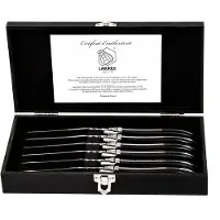 Laguiole Grillknivar Black Ebony Set/6
