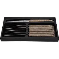Laguiole Grillknivar Laguiole Ek Sågtandad Sett 6 Sdv