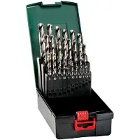 Metabo 627098000 Metall-spiralborrset 25 delar 1 mm, 1.5 mm, 2 mm, 2.5 mm, 3 mm, 3.5 mm, 4 mm, 4.5 mm, 5 mm, 5.5 mm, 6 mm, 6.5 mm, 7 mm, 7.5 mm, 8 mm, 8.5 mm,