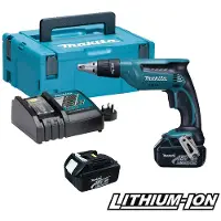 Makita Skruvdragare DFS451RFJ; 18 V; 2x3,0 Ah batt.