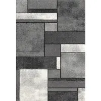 Nordstrand Matta - 120x170 cm - Grå med mönster - Brilliance -