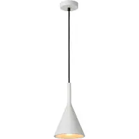 Lucide Hänglampa Gipsy, dimbar, Vitt / opal, Vardagsrum / matsal, Gips / lera, Modern, Pendellampa
